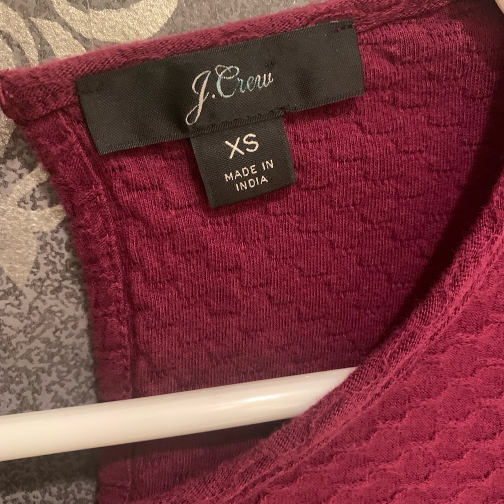 J. Crew Deep Red Ruffle Blouse - Picture 3 of 3